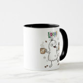 Funny Kawaii Loop My Passion Is Drinking Coffee マグカップ (正面右)