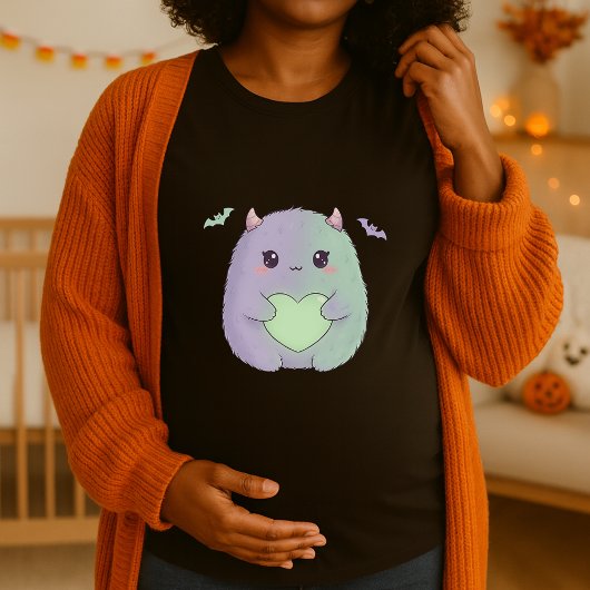 Funny Kawaii Monster Pregnancy Cute Halloween  Tシャツ