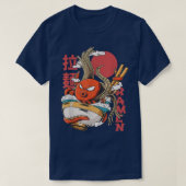 Funny Kawaii Ramen Cute Anime octopus Japanese Asi Tシャツ (デザイン正面)