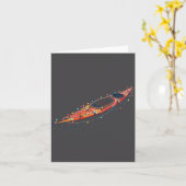 Funny Kayak Christmas Graphics Lights Lover Kayaki カード (黄色い花)