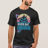 Funny Kayak Kayaking Retro River Rat Tシャツ (正面)