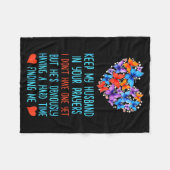 Funny Keep My Husband In Your Prayers I Dont Have  フリースブランケット (正面(横))