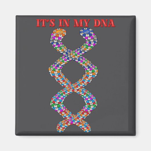 Funny Ker Player Texas Holdem Casino Ker  マグネット (正面)