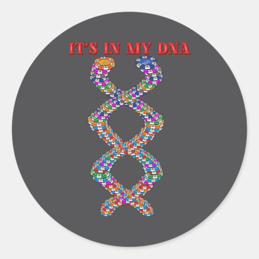 Funny Ker Player Texas Holdem Casino Ker  ラウンドシール (正面)