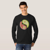 Funny Keto Diet Meat Eggs Avocado Ying Yang Zen Sy Tシャツ (正面フル)