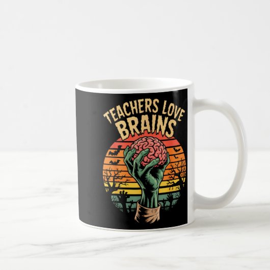 Funny Key Quote All Teachers Love Brains Cool Hall コーヒーマグカップ (右)