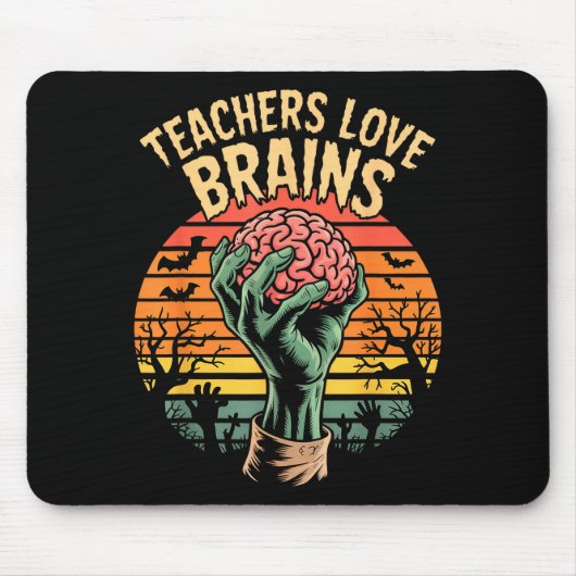 Funny Key Quote All Teachers Love Brains Cool Hall マウスパッド (正面)