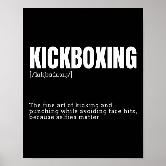 Funny Kickboxing Hobby Quote Definition  ポスター (正面)