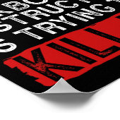 Funny Kickboxing Kickboxer Kickbox  ポスター (角)