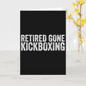 Funny Kickboxing Lover Quotes Muay Thai Kickboxing カード (黄色い花)