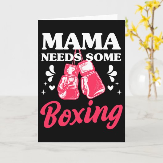 Funny Kickboxing Mama Needs Some Boxing Training G カード (黄色い花)