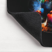 Funny Kickboxing Or Boxing Boxer Dog Paint Splash  マウスパッド (コーナー)