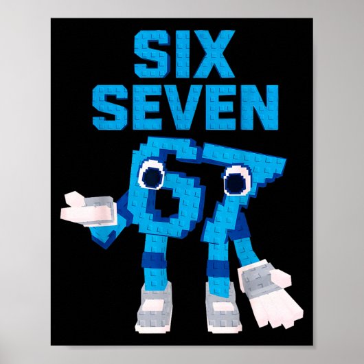 Funny Kid Meme Six Seven 6 7 Italian Brainrot Bruh ポスター (正面)