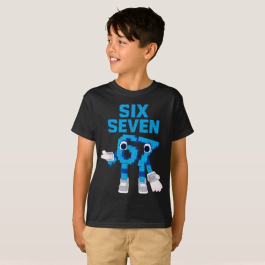 Funny Kid Meme Six Seven 6 7 Italian Brainrot Bruh Tシャツ (正面フル)