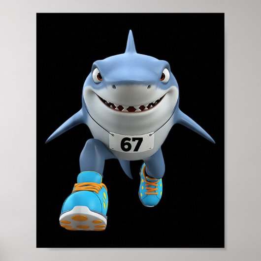 Funny Kids 67 Meme Tralalero Tralala Runner Italia ポスター (正面)