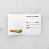 Funny Kids' Birthday Party Coming Unraveled 招待状 (内部)