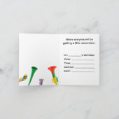 Funny Kids' Birthday Party Little Noisemakers 招待状 (内部)