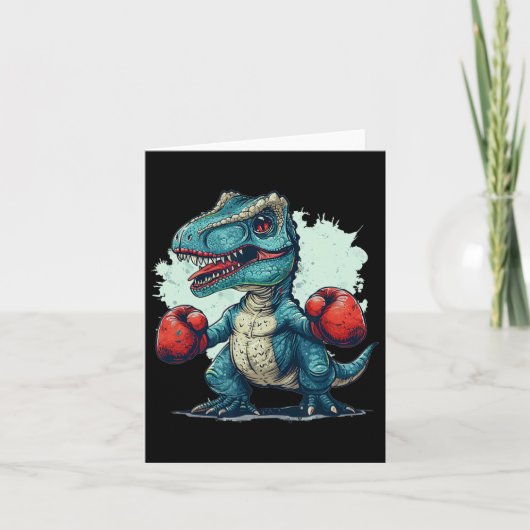Funny Kids Boxing Dinosaur With Boxing Gloves Cost カード (正面)