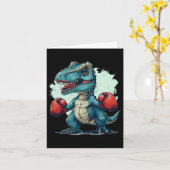 Funny Kids Boxing Dinosaur With Boxing Gloves Cost カード (黄色い花)