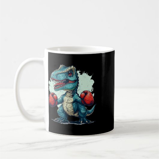 Funny Kids Boxing Dinosaur With Boxing Gloves Cost コーヒーマグカップ (左)