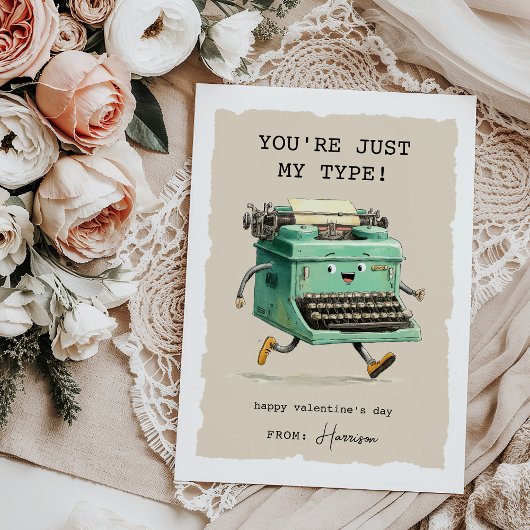 Funny Kids Classroom Valentines Day ノートカード