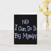 Funny Kids Shirt I Can Do It By Myself Children Bo カード (黄色い花)