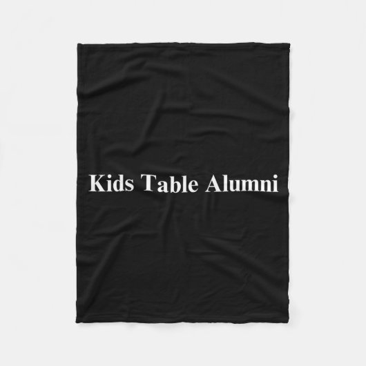 Funny Kids Table Alumni Thanksgiving Novelty Humor フリースブランケット (正面)