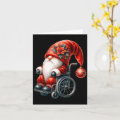 Funny Kids Wheelchair Santa Graphic For Men Christ カード (黄色い花)