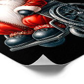 Funny Kids Wheelchair Santa Graphic For Men Christ ポスター (角)