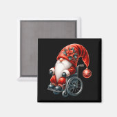 Funny Kids Wheelchair Santa Graphic For Men Christ マグネット (正面/裏面)