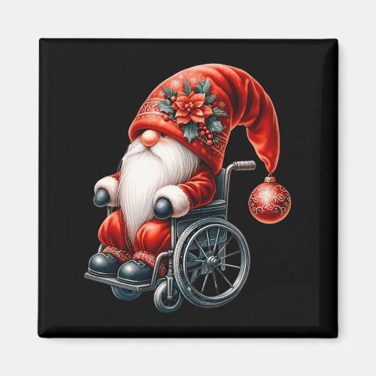 Funny Kids Wheelchair Santa Graphic For Men Christ マグネット (正面)