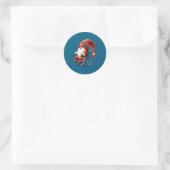 Funny Kids Wheelchair Santa Graphic For Men Christ ラウンドシール (バッグ)