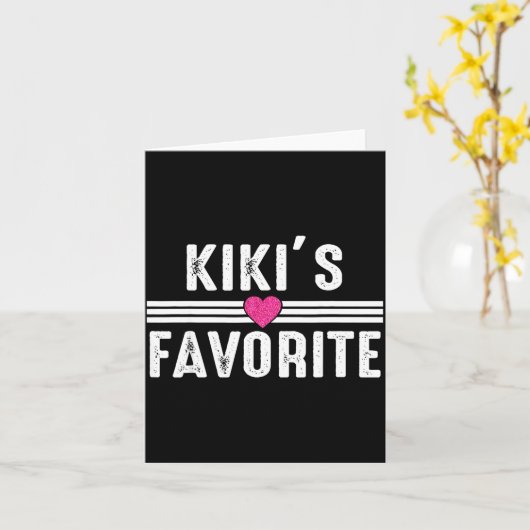 Funny Kiki'ss Favorite Son Daughter I'm Kiki's's F カード (黄色い花)