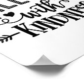 Funny Kill'em With Kindness Motivational Woman ポスター (角)