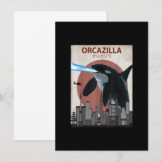 Funny Killer Whale T-Shirt  Orca Lovers Gift 招待状 (正面/裏面)