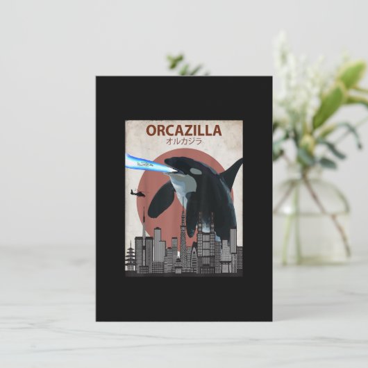 Funny Killer Whale T-Shirt  Orca Lovers Gift 招待状 (スタンド正面)