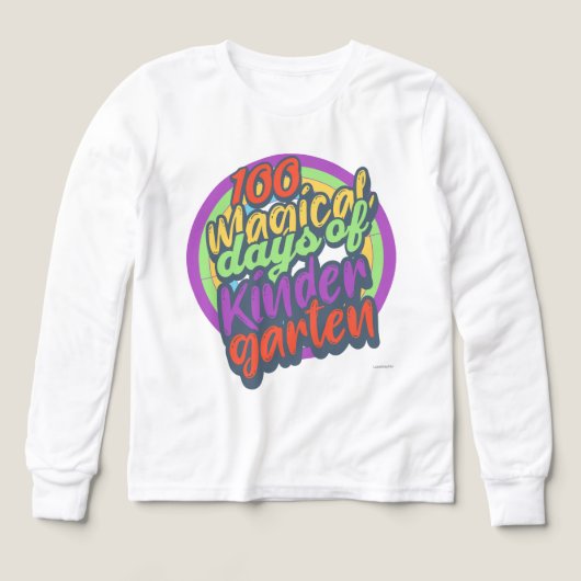 Funny Kindergarten 100th Day Sparkle Teacher Class (デザイン正面)