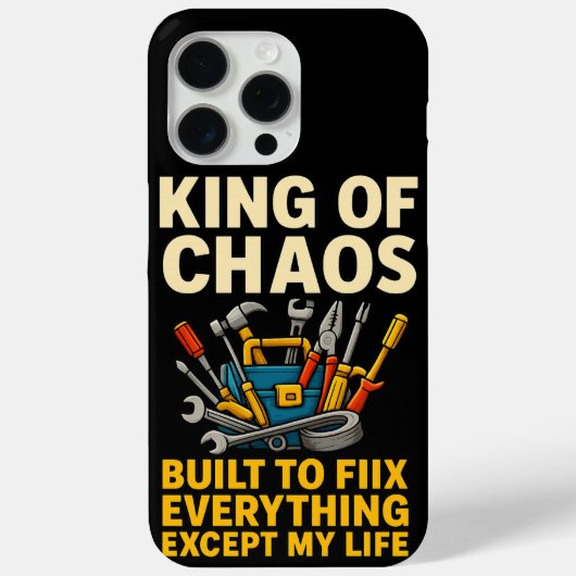 Funny King of Chaos iPhone 15 Pro Max Case-Mate iPhoneケース (裏面)