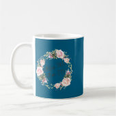 Funny Kiss Me Im 75 Nk Roses Floral コーヒーマグカップ (左)