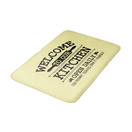 Funny kitchen cooking word art バスマット (アングル)