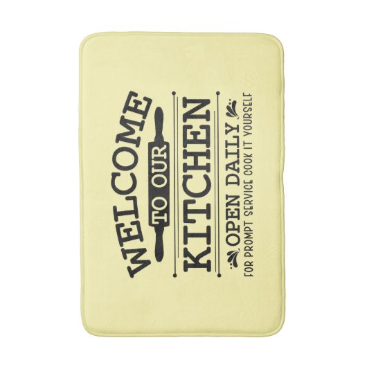 Funny kitchen cooking word art  バスマット (正面縦)