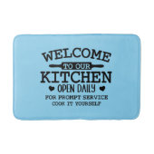 Funny kitchen cooking word art  バスマット (正面)