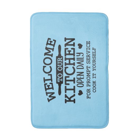 Funny kitchen cooking word art  バスマット (正面縦)
