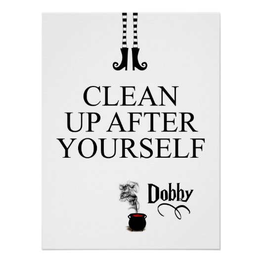 Funny Kitchen Elf Quote ポスター (正面)