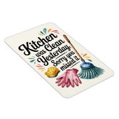 Funny Kitchen Magnet – Kitchen Was Clean Yesterday マグネット (右側)