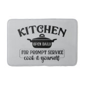 Funny kitchen open word art バスマット (正面)