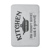 Funny kitchen open word art バスマット (正面縦)