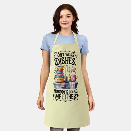 Funny Kitchen Series Design #7 エプロン (着用した状態)