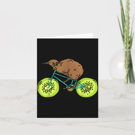Funny Kiwi Biker Cycling Gift New Zealand カード (正面)