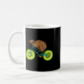 Funny Kiwi Biker Cycling Gift New Zealand  コーヒーマグカップ (左)